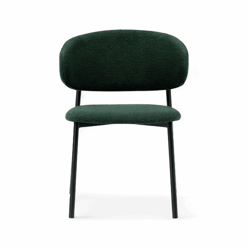 Zoya Dining Chair Green Boucle