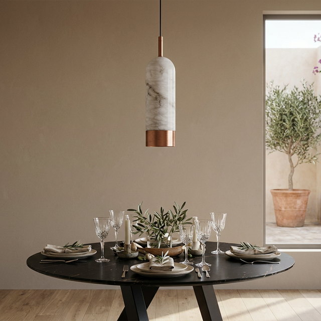 Zylia Pendant Lamp Marble Effect
