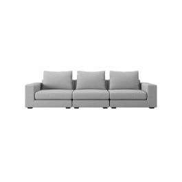 FURNY 3 Seater Brayden Fabric Sofa Set (Grey) : : Home & Kitchen