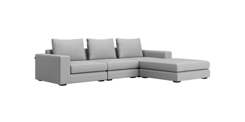 Braxton Sectional Sofa Gray