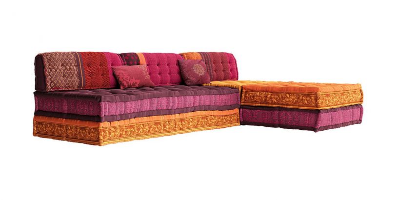 Maili Sectional Sofa Purple u0026 Orange